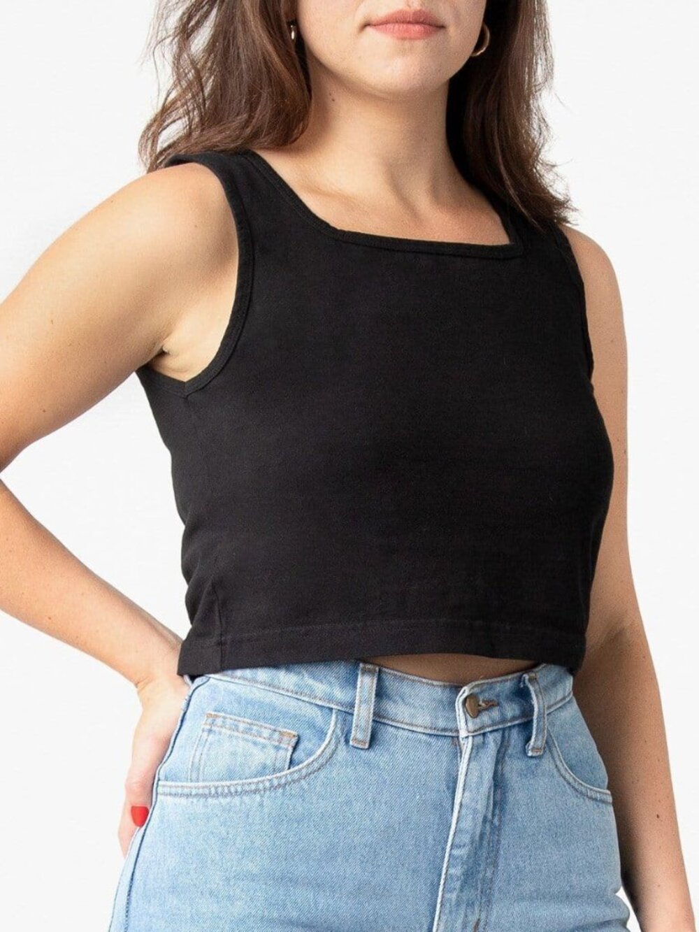 Los Angeles Apparel Black Crop Tank